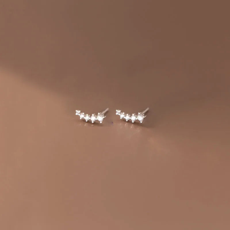 Elegante, feine Ohrringe, mit glitzernden Steinen