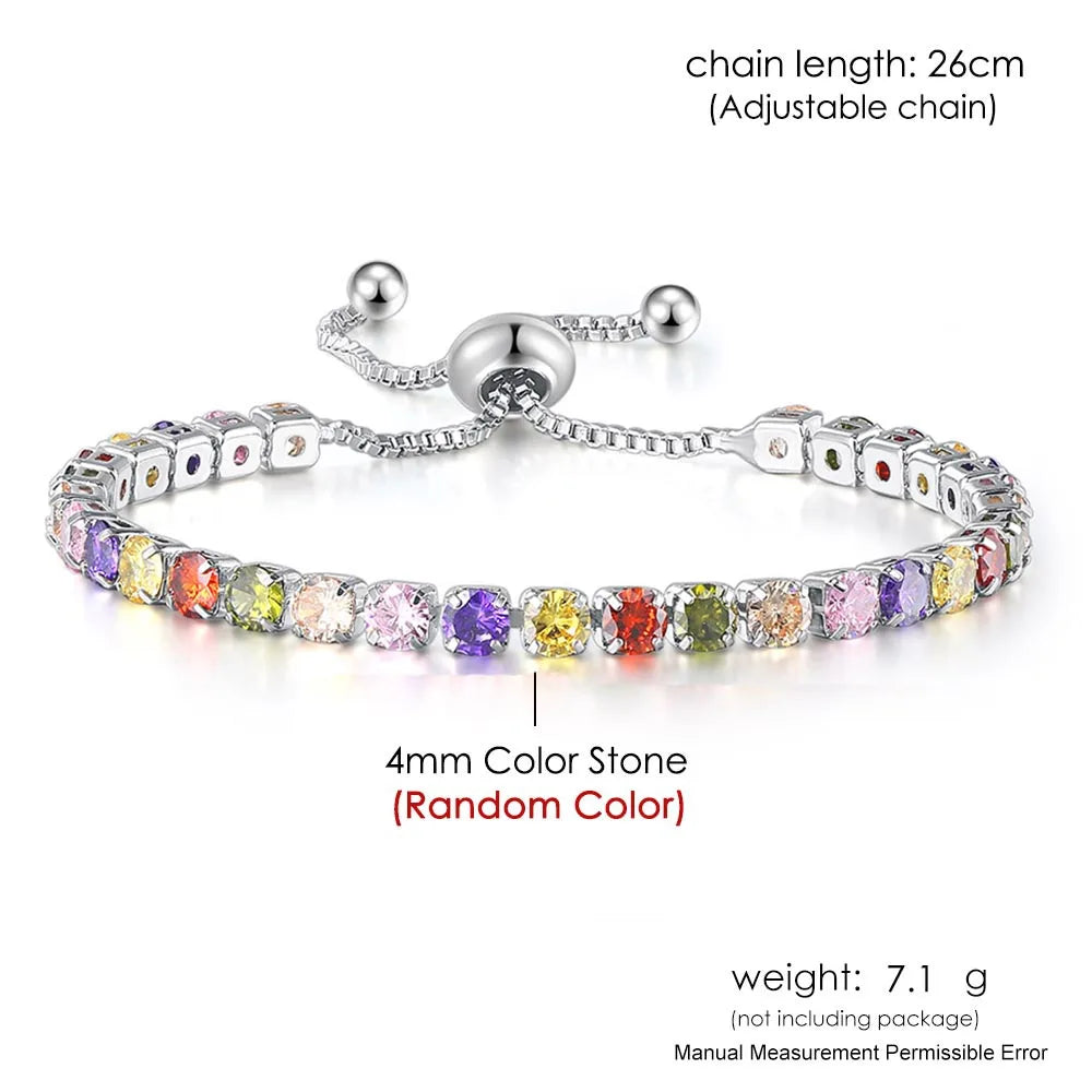 Elegante Armkette/ Armband in Roségold mit farbenfrohen Steinen