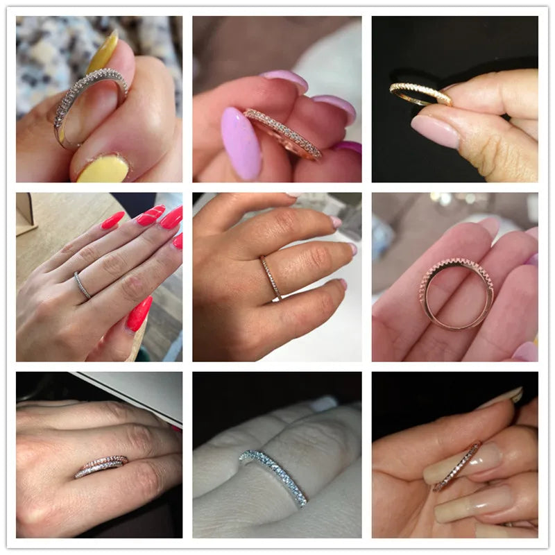 Eleganter, feiner Ring mit kleinem Glitzersteinen