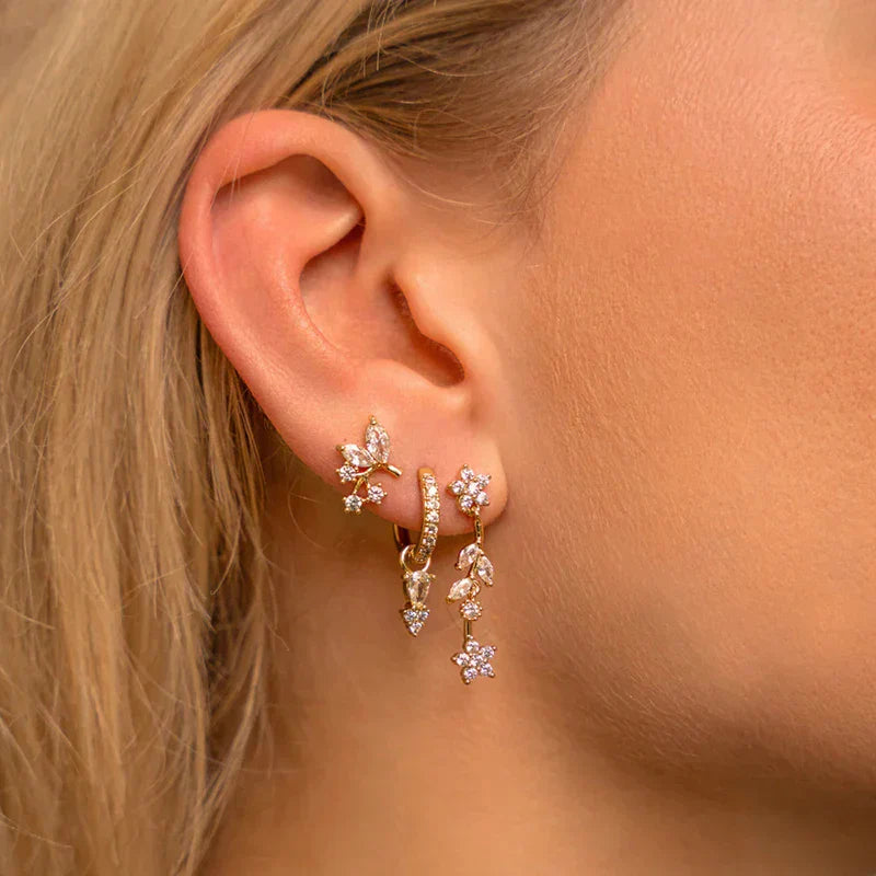 Elegante Ohrringe mit Glitzersteinen, elegant und schön