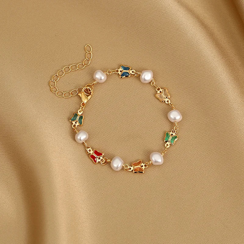 Elegante Armkette/ Armband mit Steinen und Perlen, verschiedene Modelle