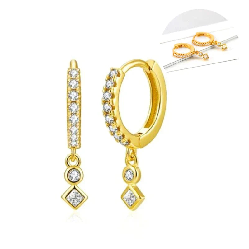 Elegante Ohrringe mit Glitzersteinen, elegant und schön