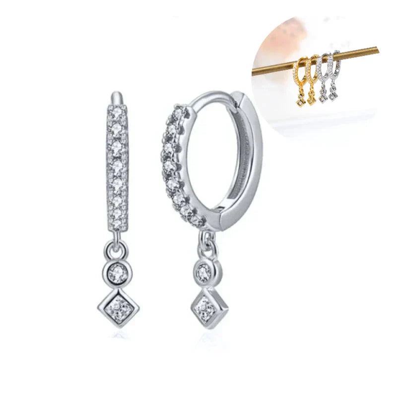 Elegante Ohrringe mit Glitzersteinen, elegant und schön