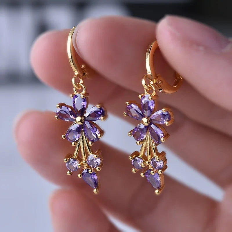 Elegante Blumen - Ohrringe - zeitlos und elegant