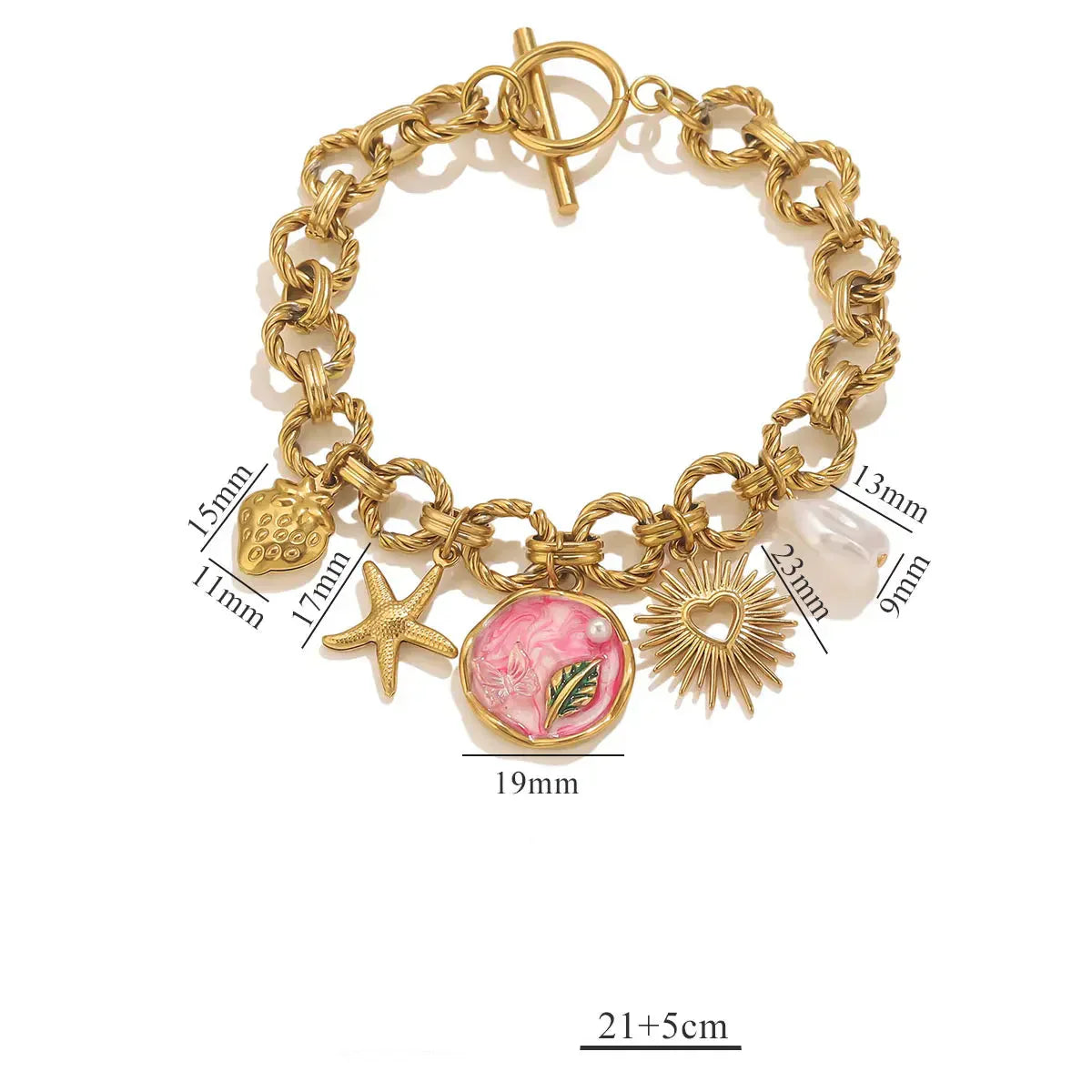 Elegantes Armband mit verschiedenen Motiv - Anhängern