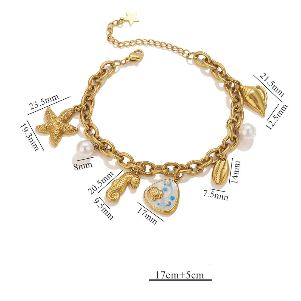 Elegantes Armband mit verschiedenen Motiv - Anhängern
