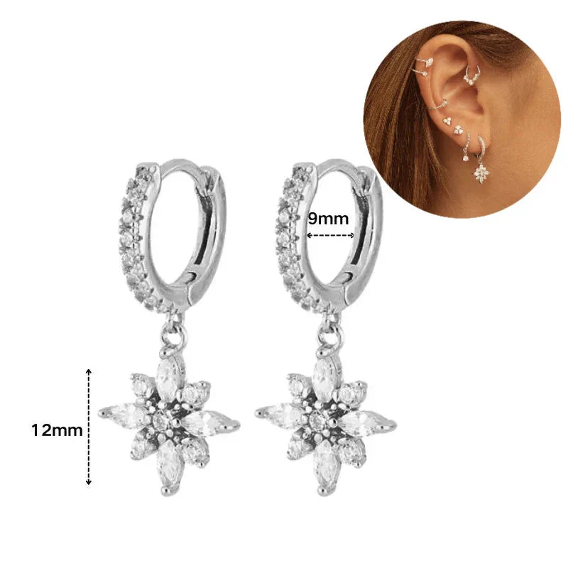 Elegante Ohrringe mit Glitzersteinen, elegant und schön