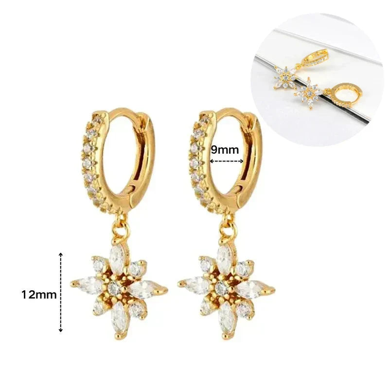 Elegante Ohrringe mit Glitzersteinen, elegant und schön