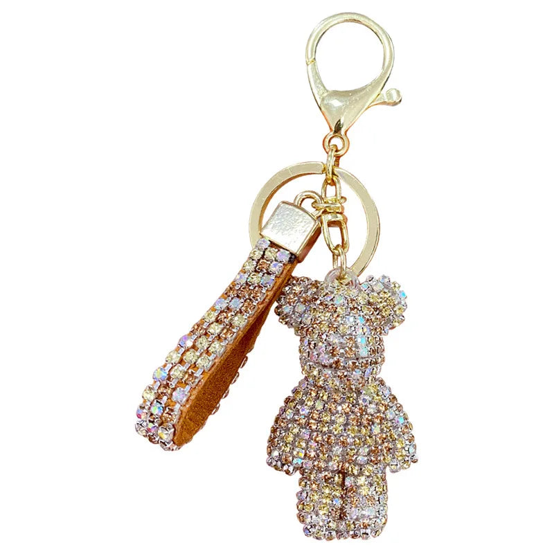 Niedlicher Taschenanhänger, Schlüsselanhänger mit Glitzer - Bär