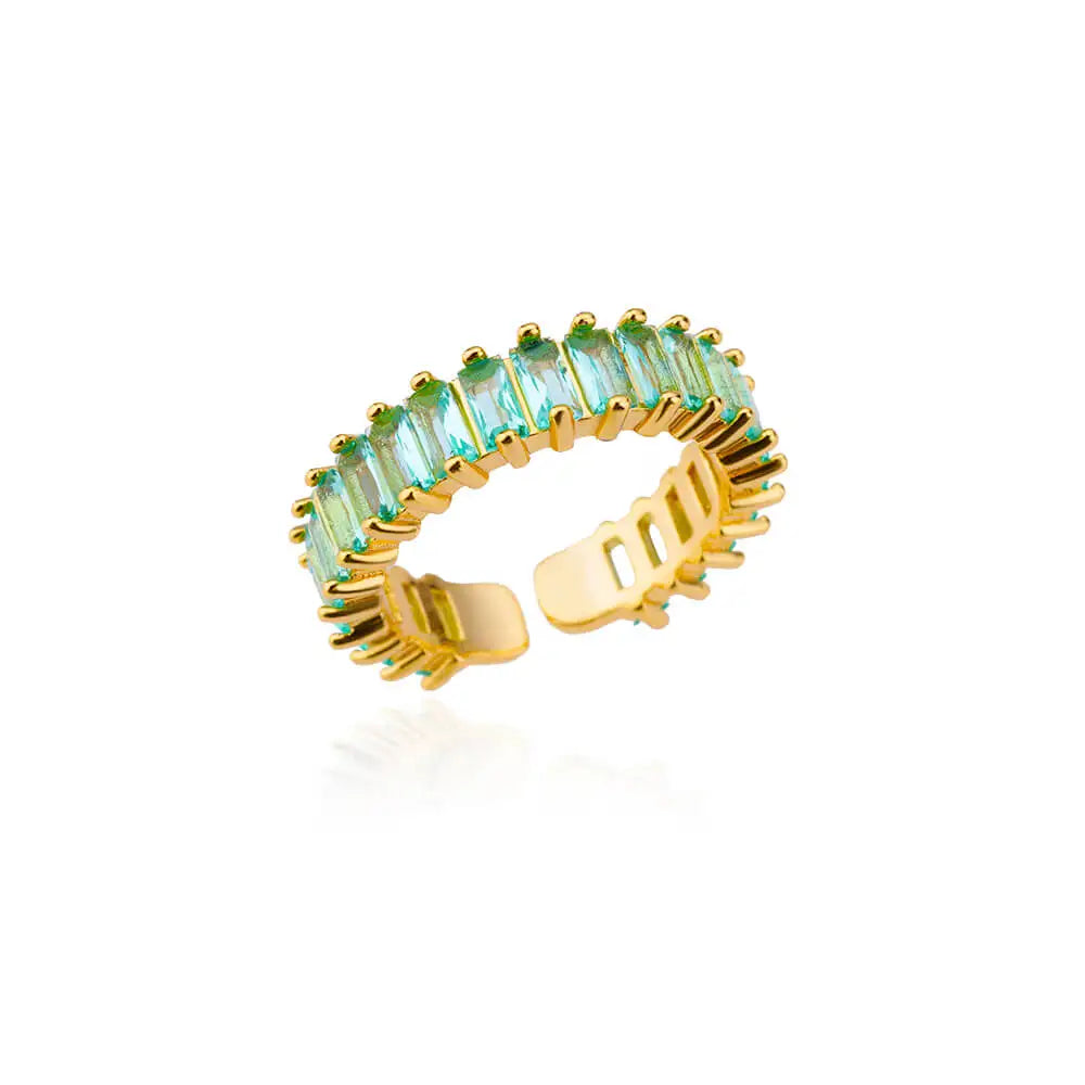 Eleganter Ring mit bunten Steinen, verschiedene Varianten