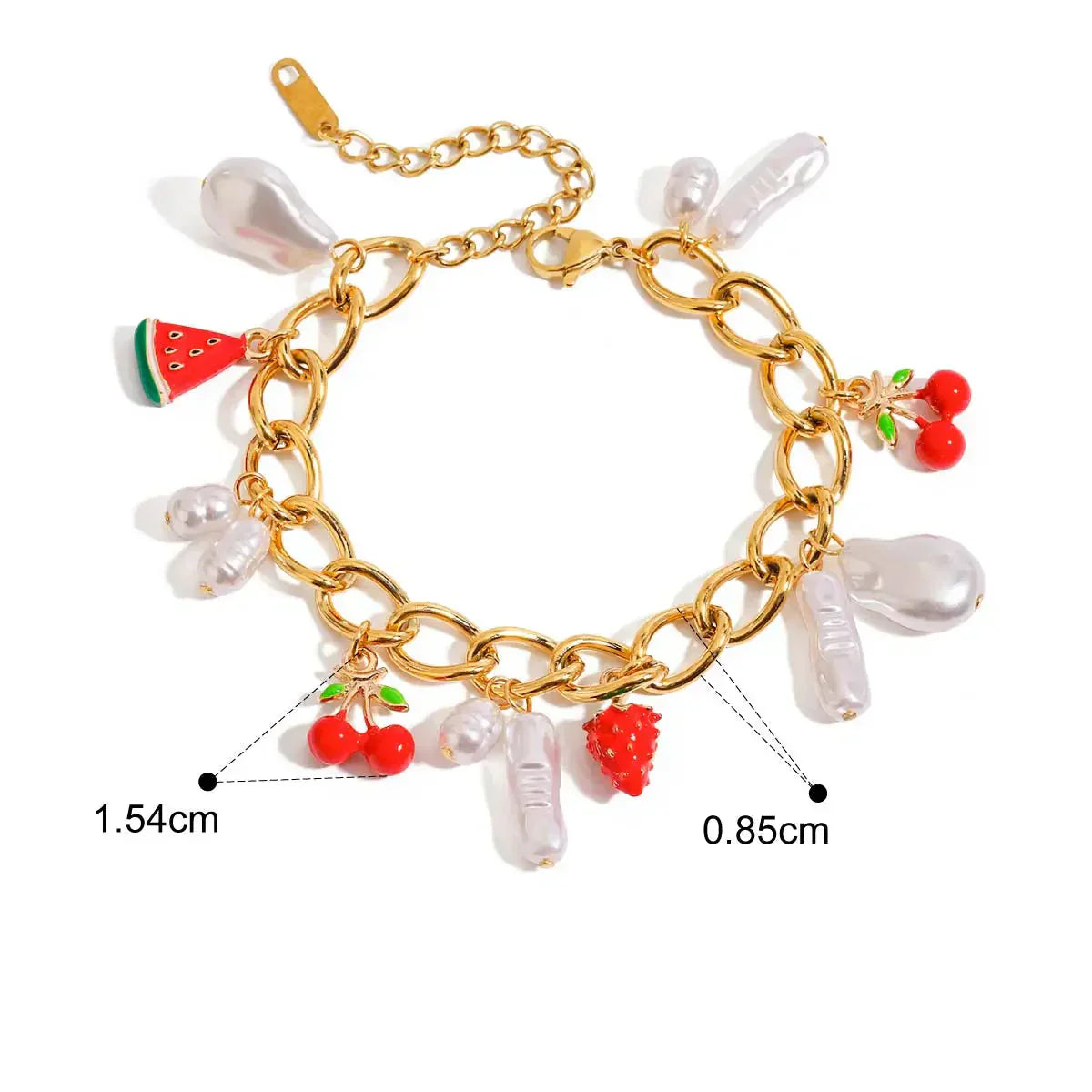 Elegantes Armband mit verschiedenen Frucht - Anhängern