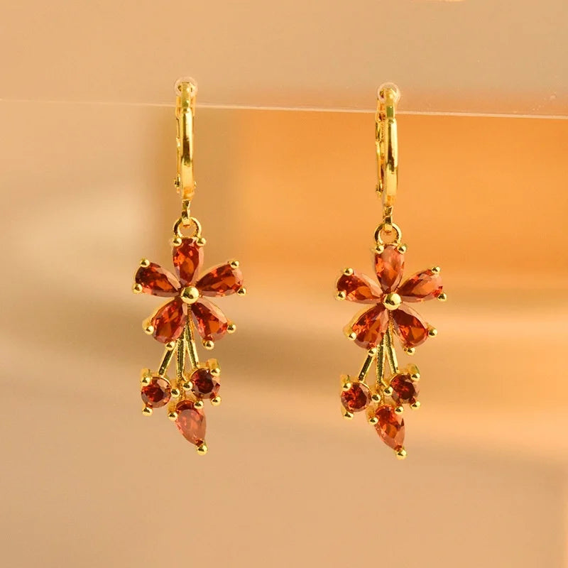 Elegante Blumen - Ohrringe - zeitlos und elegant