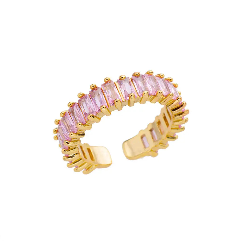 Eleganter Ring mit bunten Steinen, verschiedene Varianten