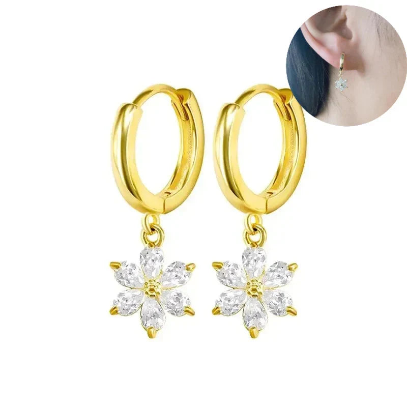 Elegante Ohrringe mit Glitzersteinen, elegant und schön