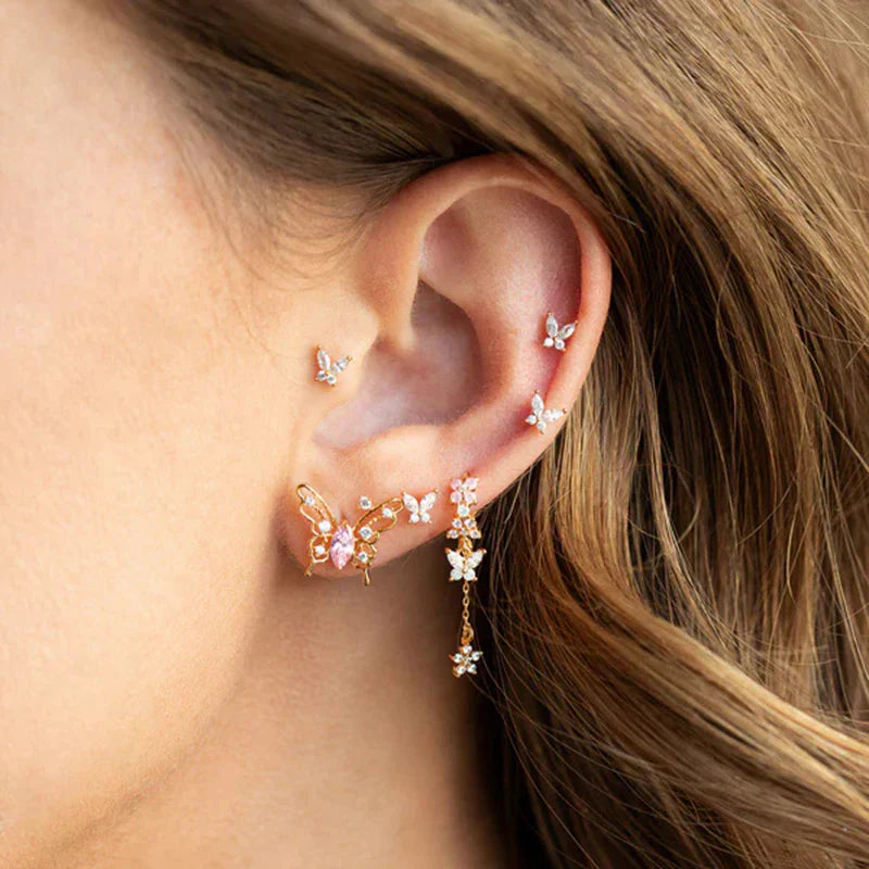 Elegante Ohrringe mit Glitzersteinen, elegant und schön