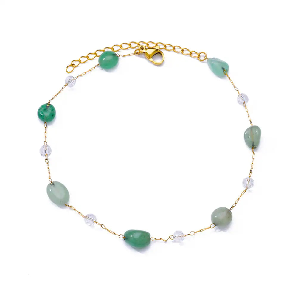 Elegante Armkette/ Armband in Gold und Silber mit Blumen/Steinen