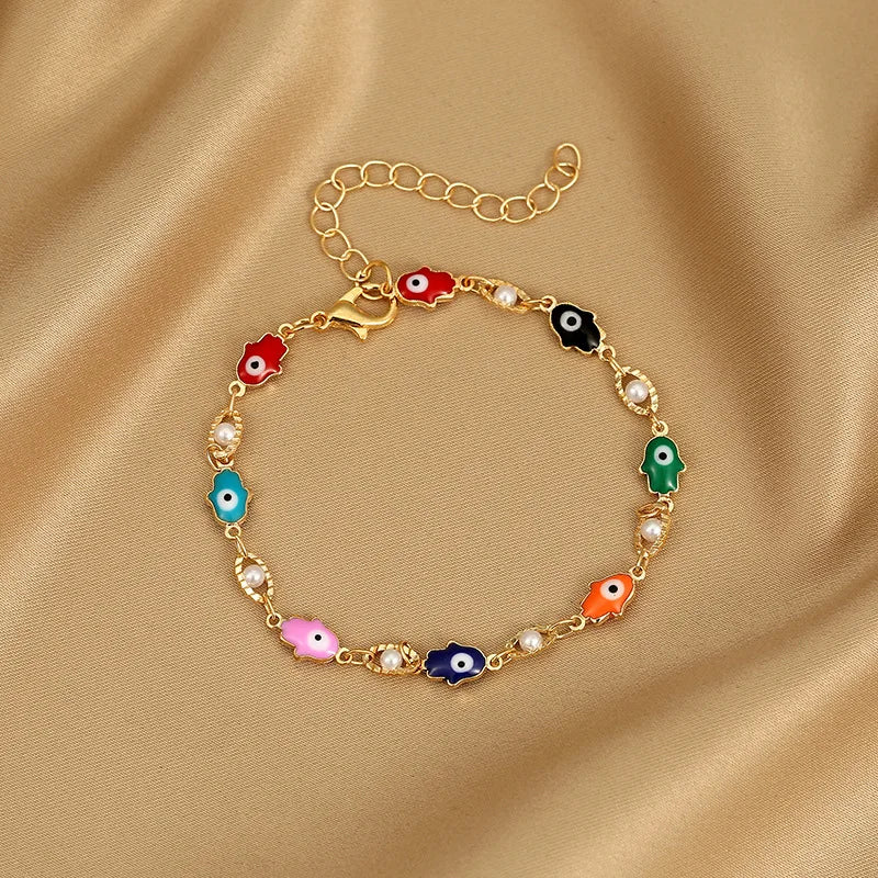 Elegante Armkette/ Armband mit Steinen und Perlen, verschiedene Modelle