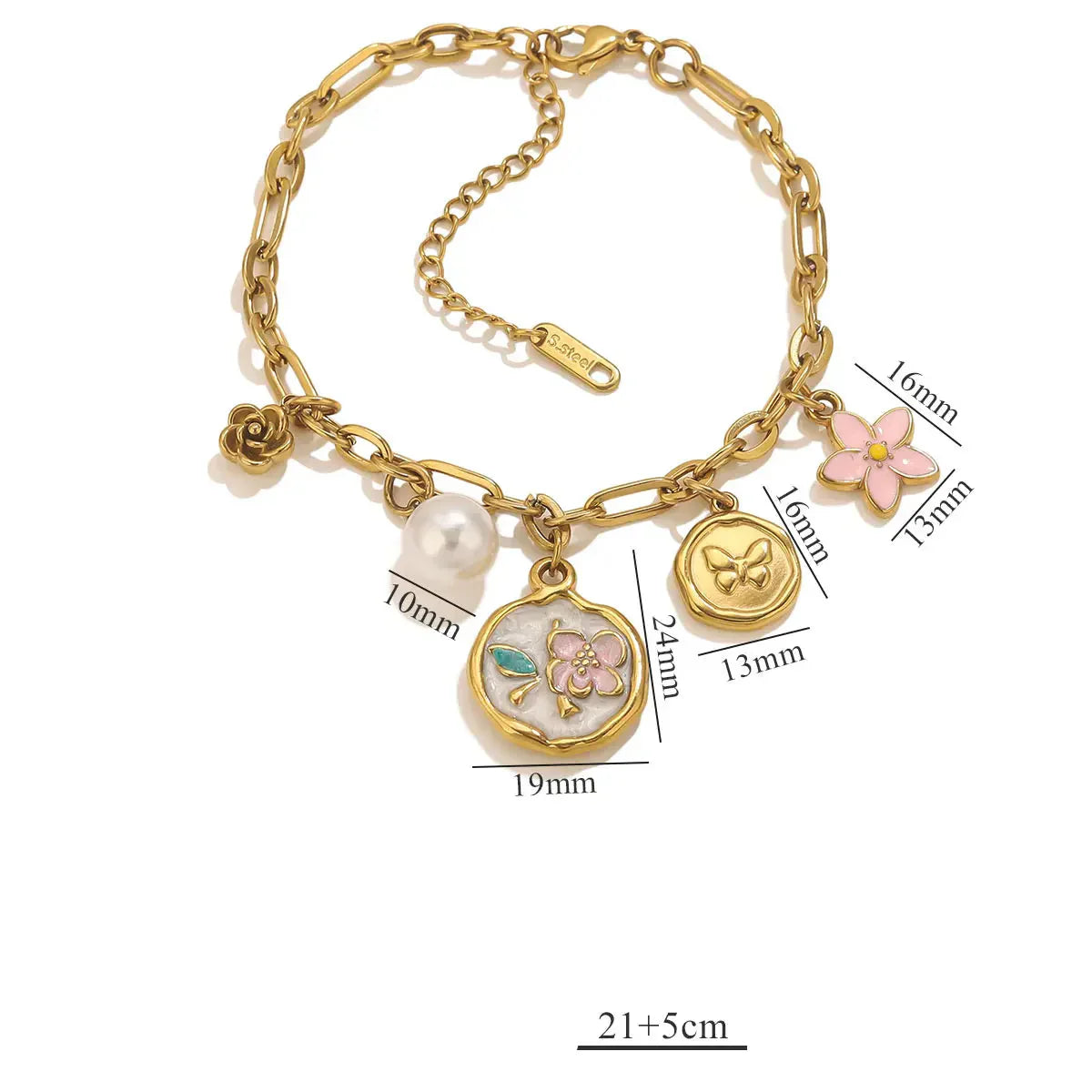 Elegantes Armband mit verschiedenen Motiv - Anhängern