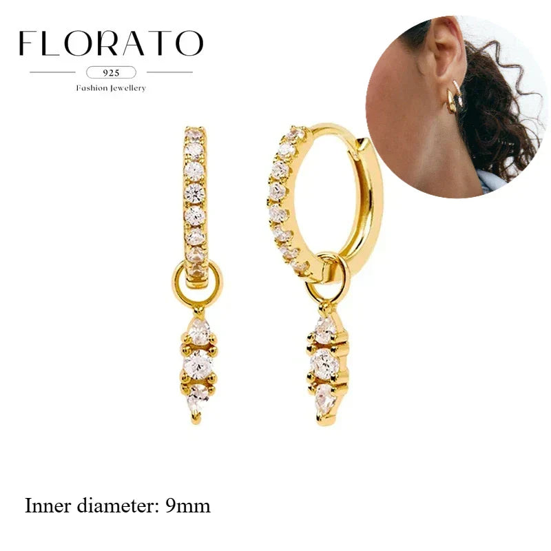Elegante Ohrringe mit Glitzersteinen, elegant und schön
