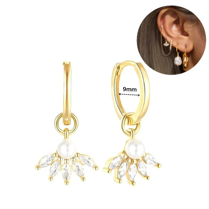 Elegante Ohrringe mit Glitzersteinen, elegant und schön