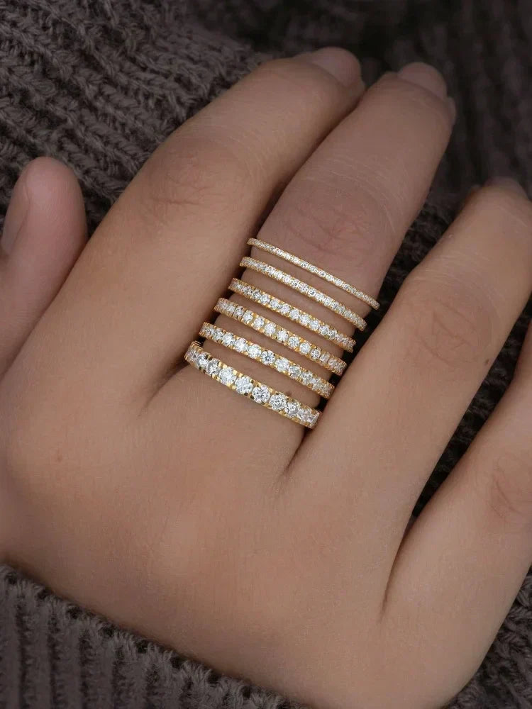 Eleganter, schmaler Ring, verschiedene Designs