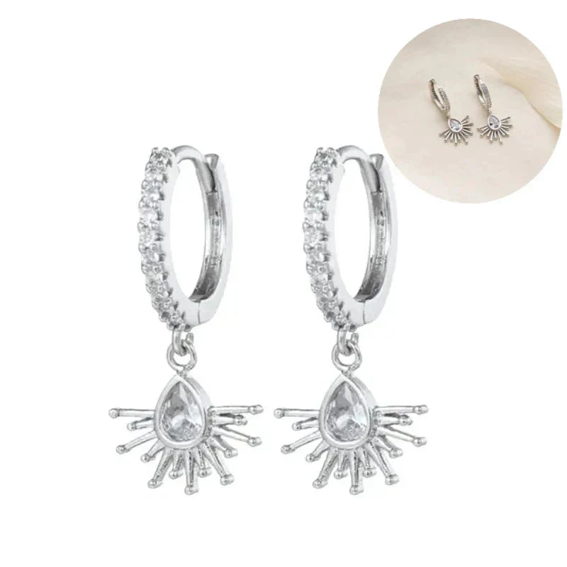 Elegante Ohrringe mit Glitzersteinen, elegant und schön