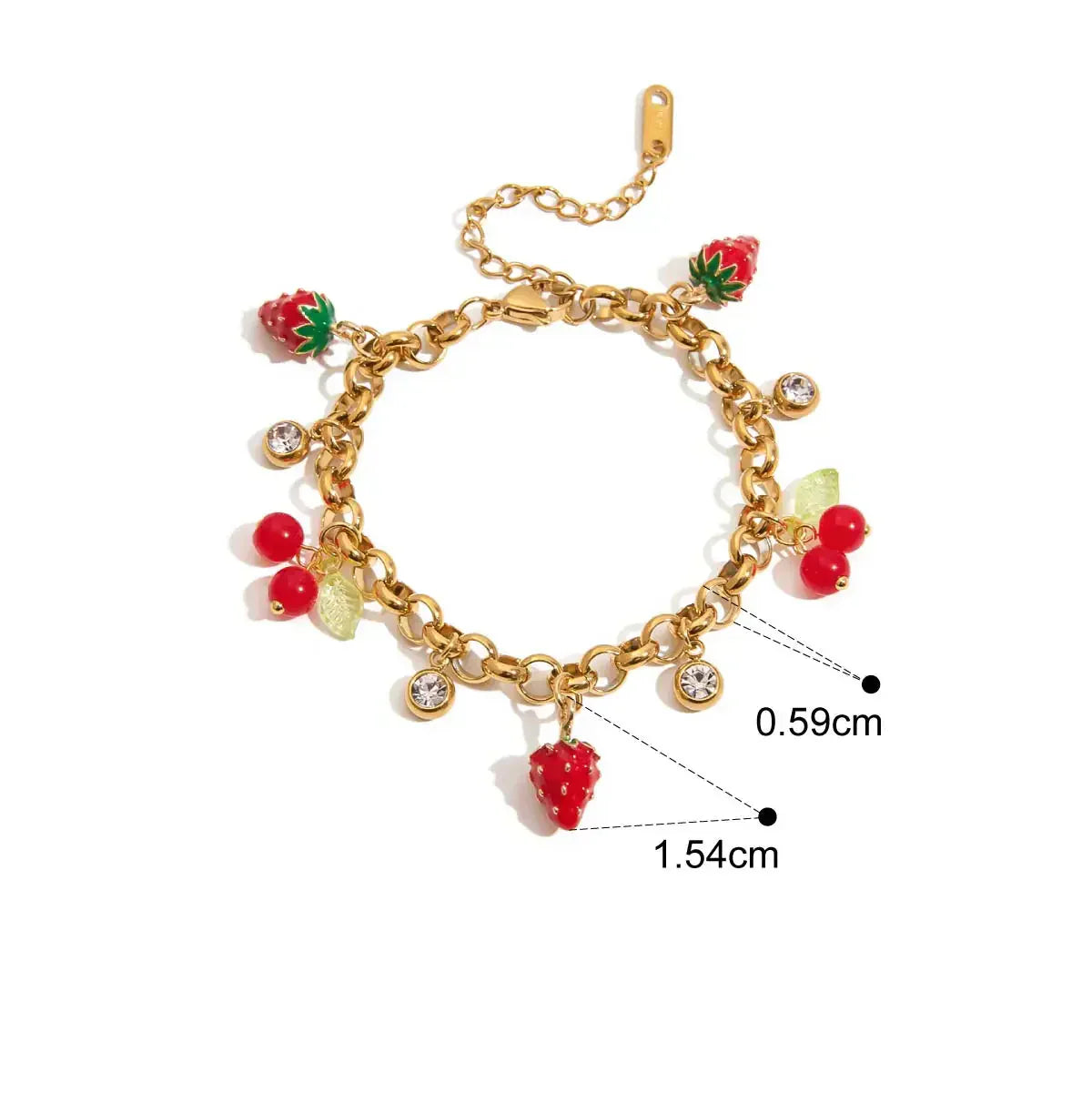 Elegantes Armband mit verschiedenen Frucht - Anhängern