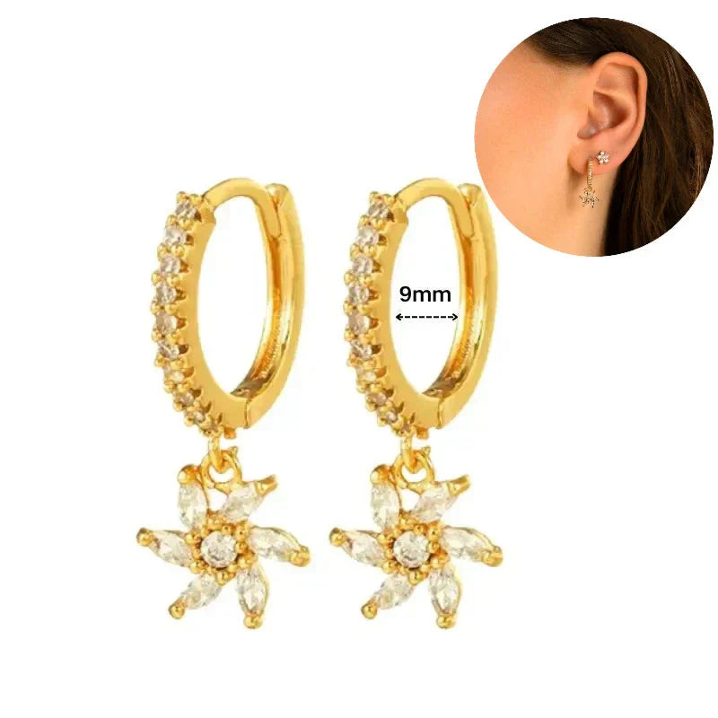 Elegante Ohrringe mit Glitzersteinen, elegant und schön