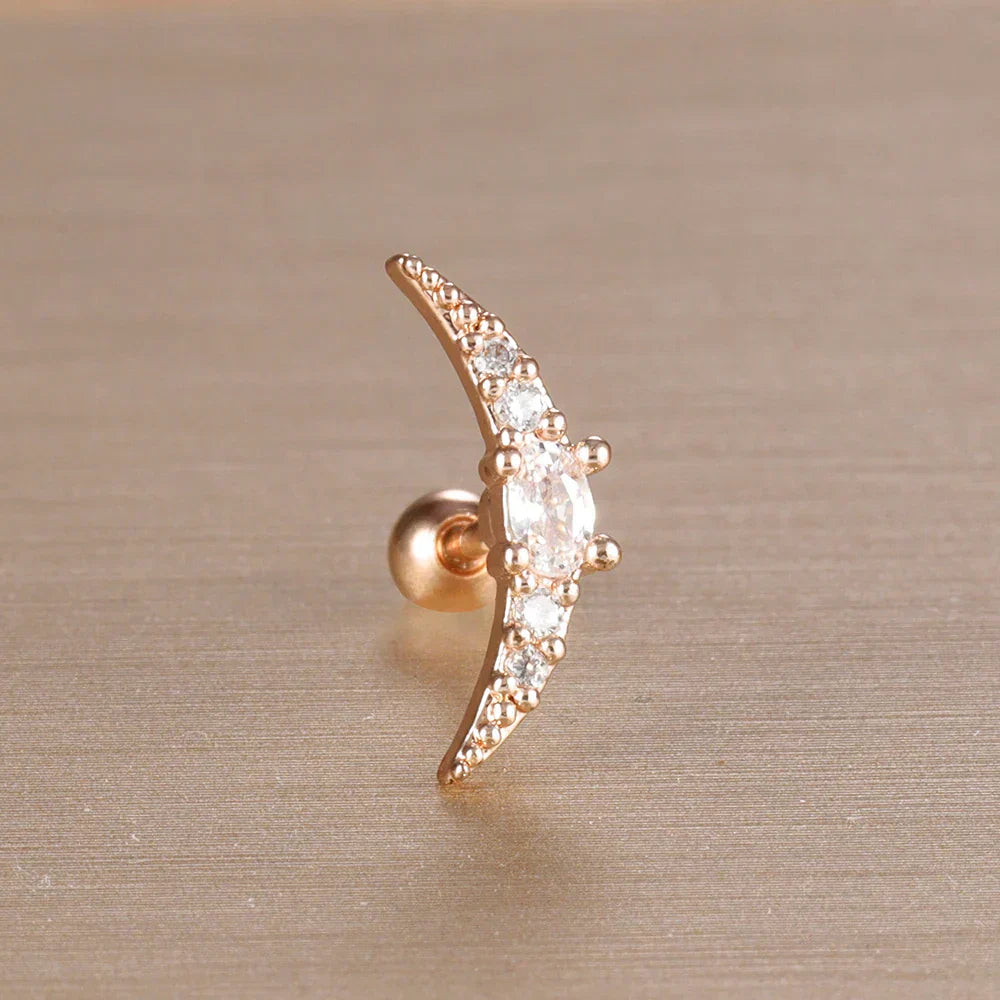 Elegante Ohrringe mit Glitzersteinen und Kugelverschluss