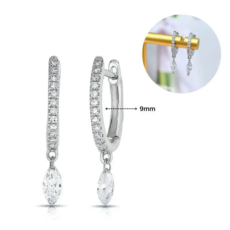 Elegante Ohrringe mit Glitzersteinen, elegant und schön