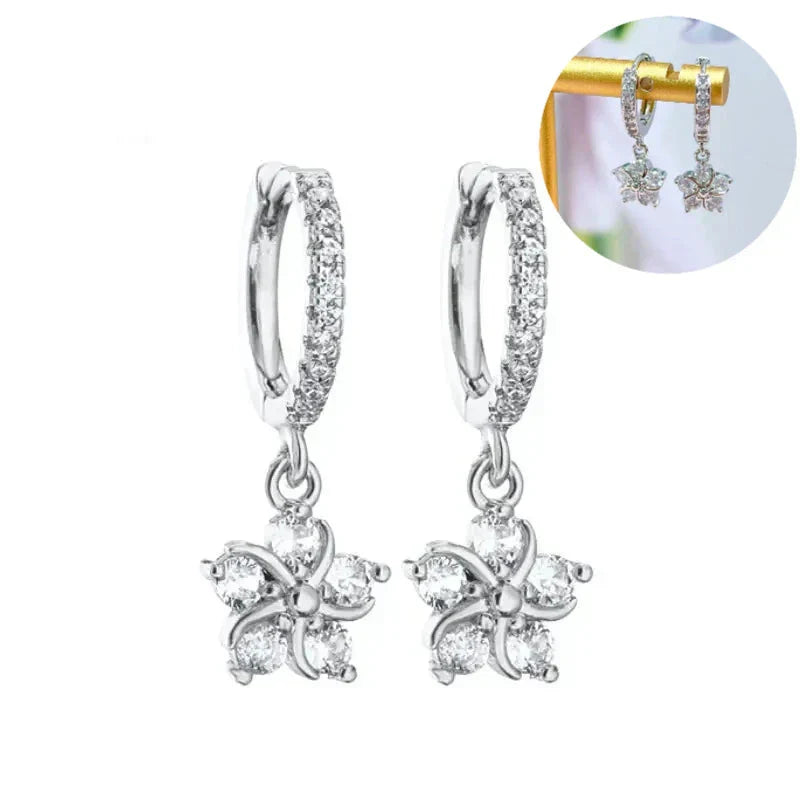 Elegante Ohrringe mit Glitzersteinen, elegant und schön