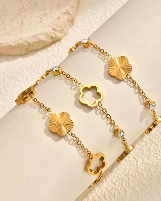 Elegante Armkette/ Armband in Gold, mit verschiedenen Motiven