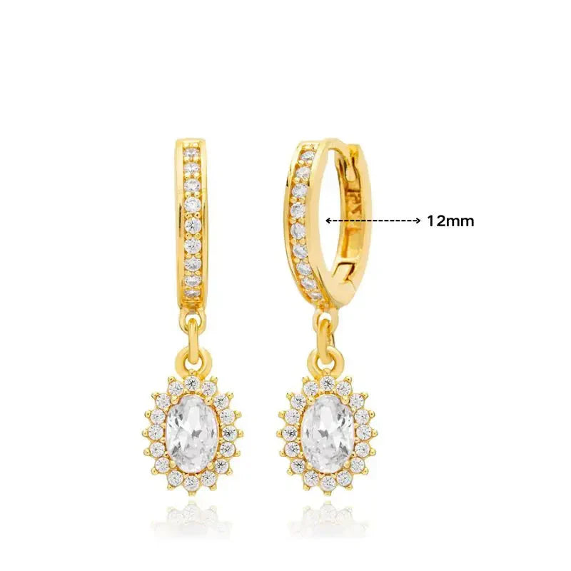 Elegante Ohrringe mit Glitzersteinen, elegant und schön