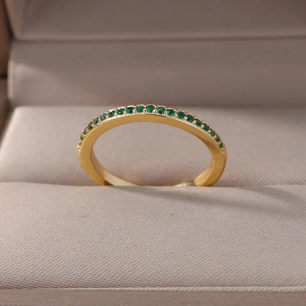 Eleganter Ring mit bunten Steinen, verschiedene Varianten