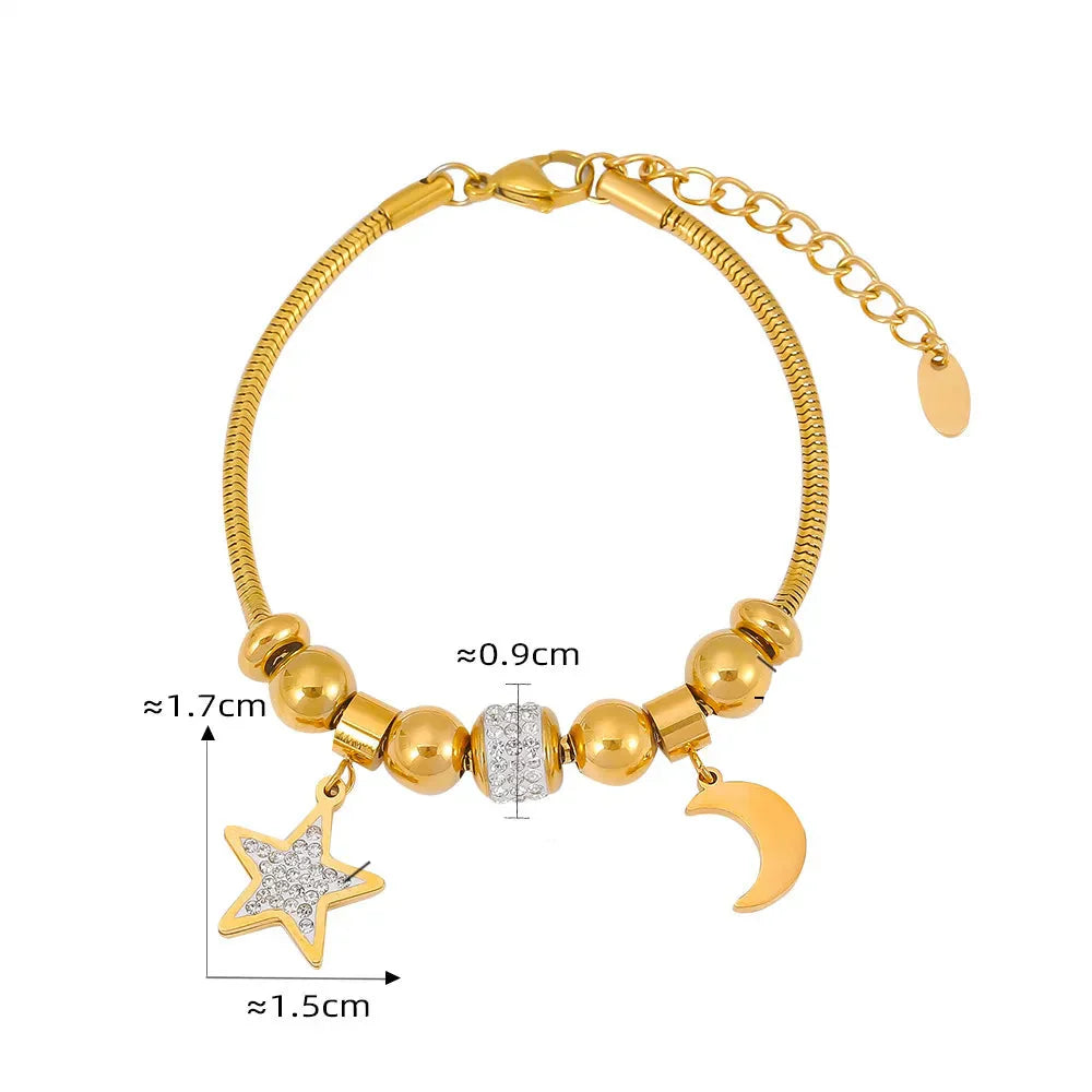 Wunderschönes Bettelarmband/Armkette, mit verschiedenen Charms
