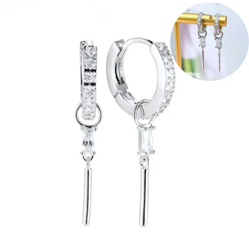 Elegante Ohrringe mit Glitzersteinen, elegant und schön