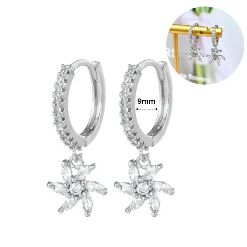 Elegante Ohrringe mit Glitzersteinen, elegant und schön