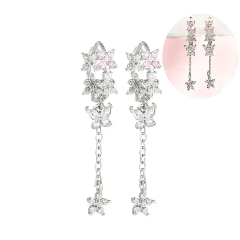 Elegante Ohrringe mit Glitzersteinen, elegant und schön