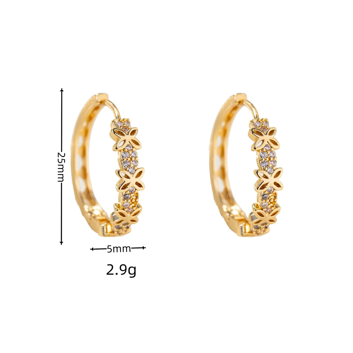 Elegante, kleine Creolen Ohrringe mit bunten Steinen - zeitlos und elegant