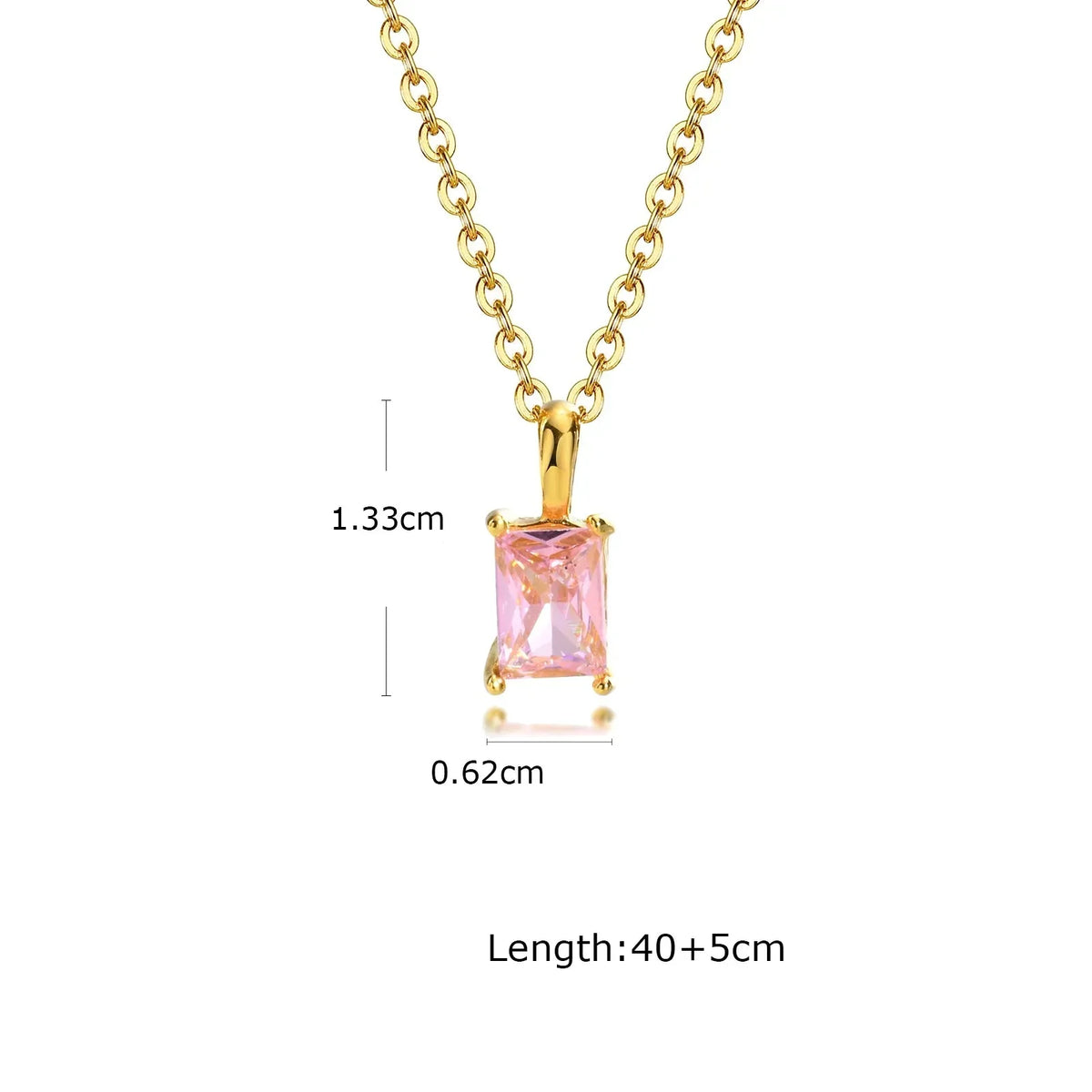 Elegante Halskette mit rosafarbenen Anhängern