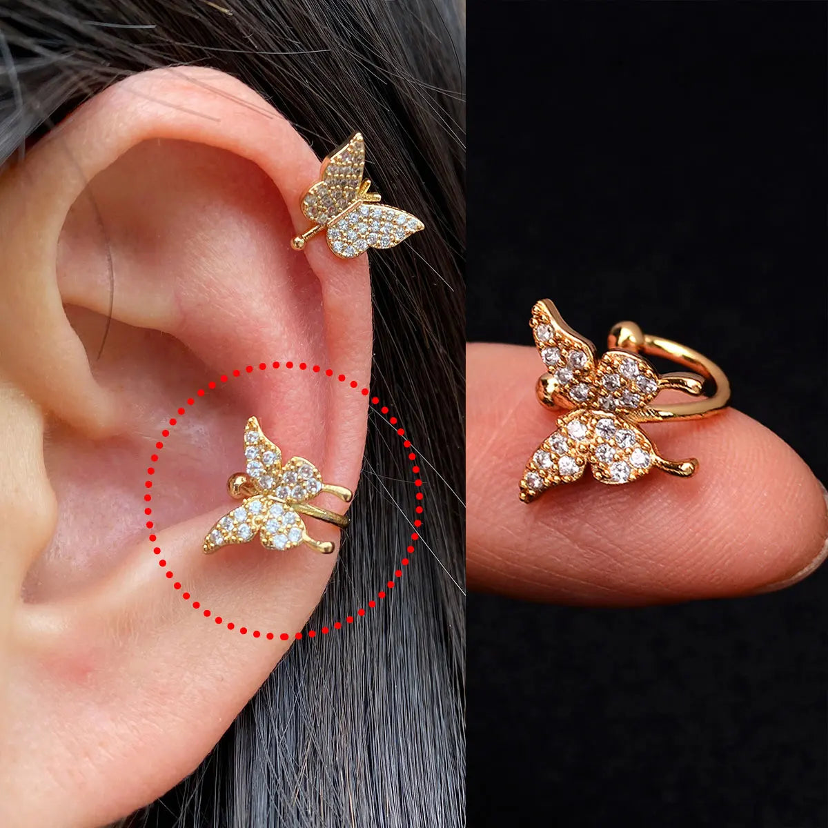 Elegante Earcuff´s, Ohrringe in zeitlosem Design