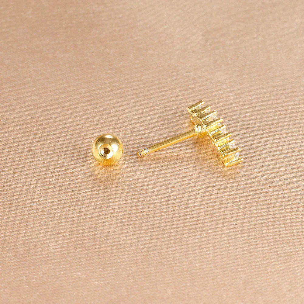 Elegante Ohrringe mit Glitzersteinen und Kugelverschluss