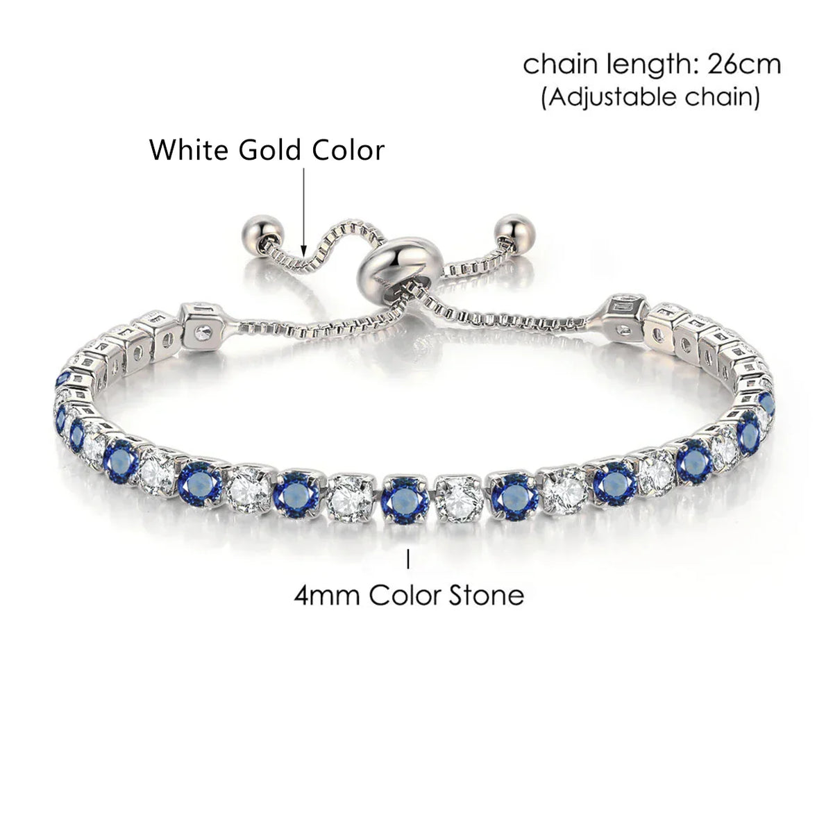 Elegante Armkette/ Armband in Roségold mit farbenfrohen Steinen