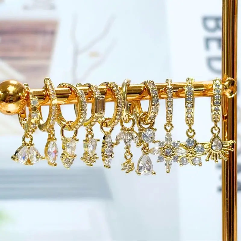 Elegante Ohrringe mit Glitzersteinen, elegant und schön