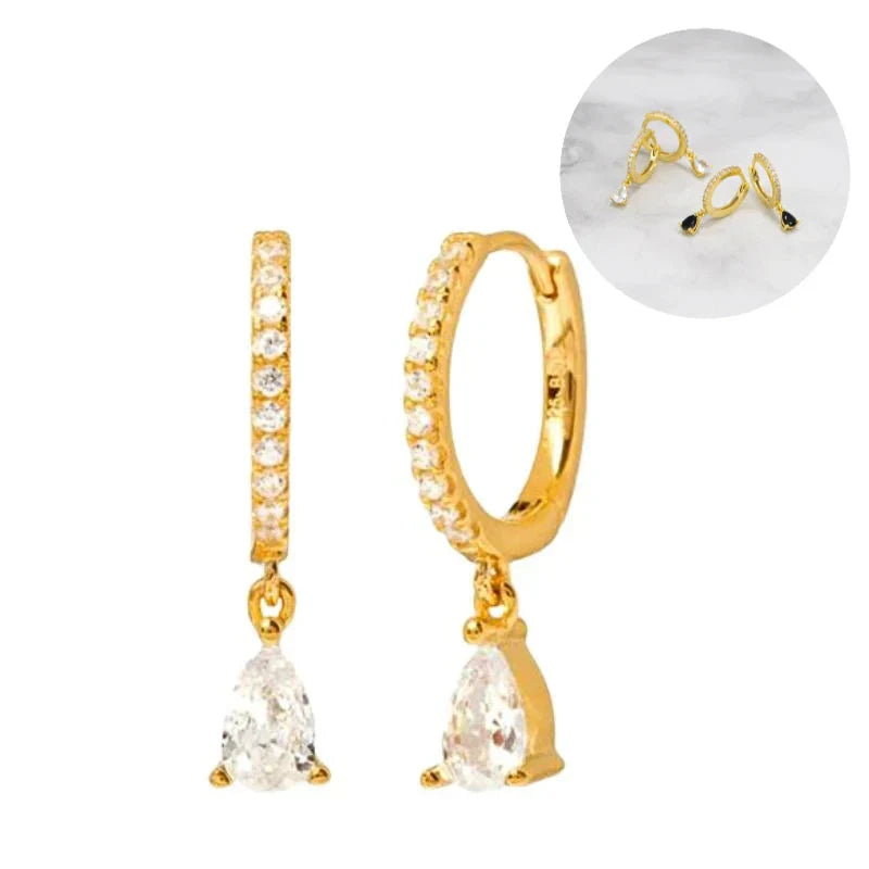 Elegante Ohrringe mit Glitzersteinen, elegant und schön