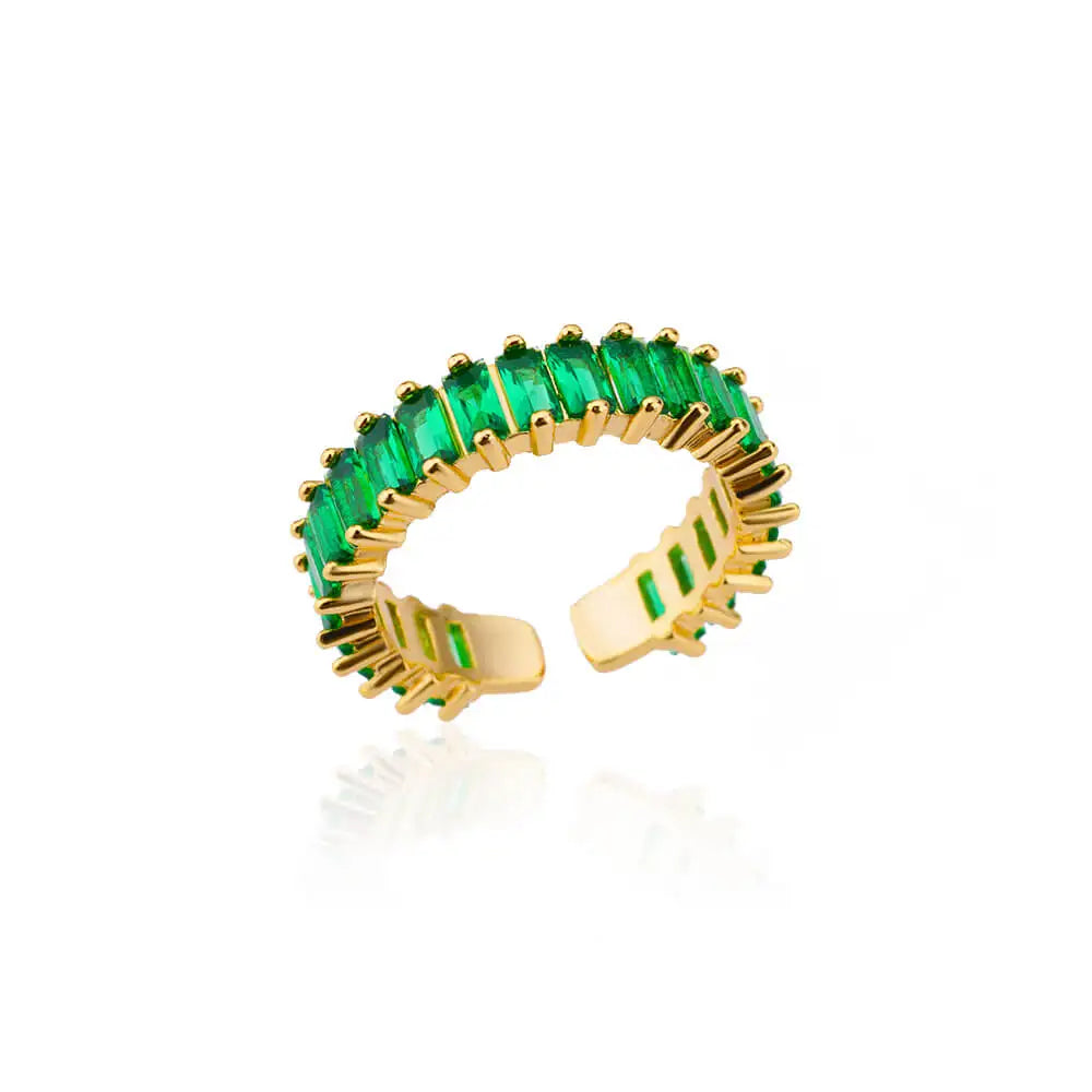 Eleganter Ring mit bunten Steinen, verschiedene Varianten