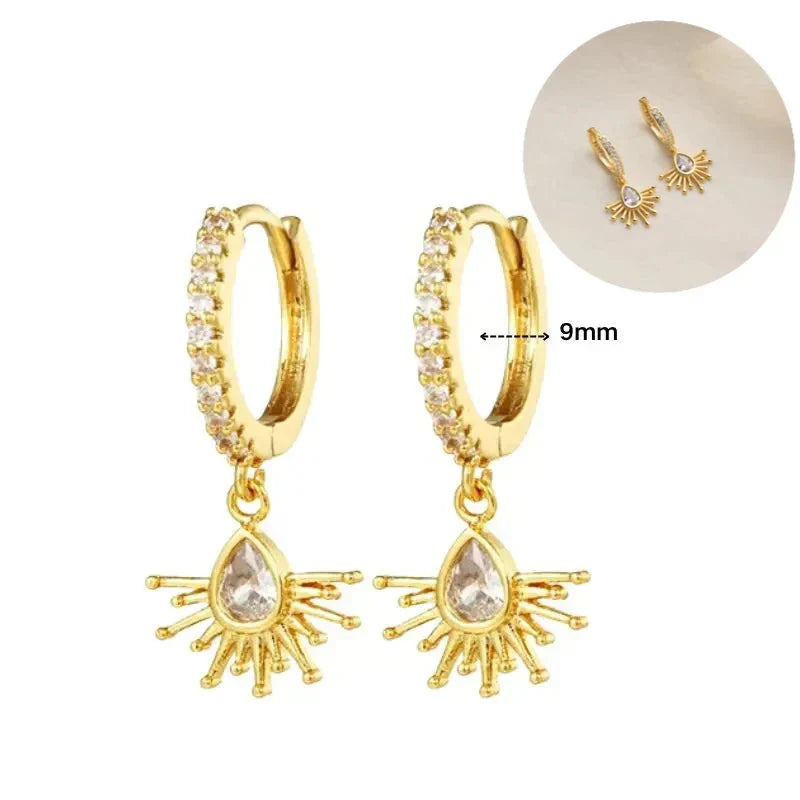 Elegante Ohrringe mit Glitzersteinen, elegant und schön