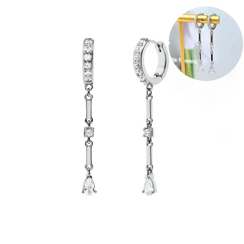 Elegante Ohrringe mit Glitzersteinen, elegant und schön