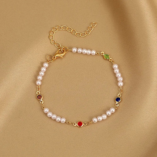 Elegante Armkette/ Armband mit Steinen und Perlen, verschiedene Modelle