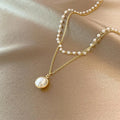 Elegante doppelreihige Perlenkette, zeitlos und elegant